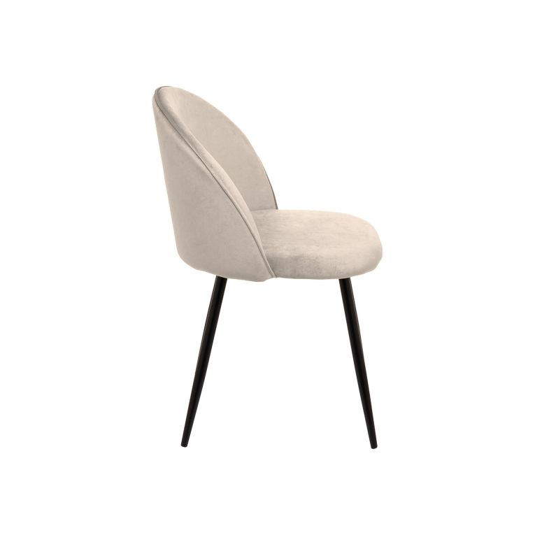 Set di 2 sedie imbottite in velluto grigio chiaro - Achito