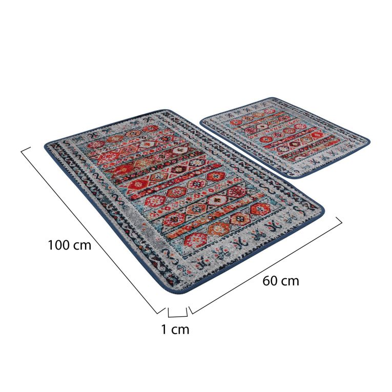 Set di 2 tappeti da bagno Dyersburg, 100x60 cm, Multicolore