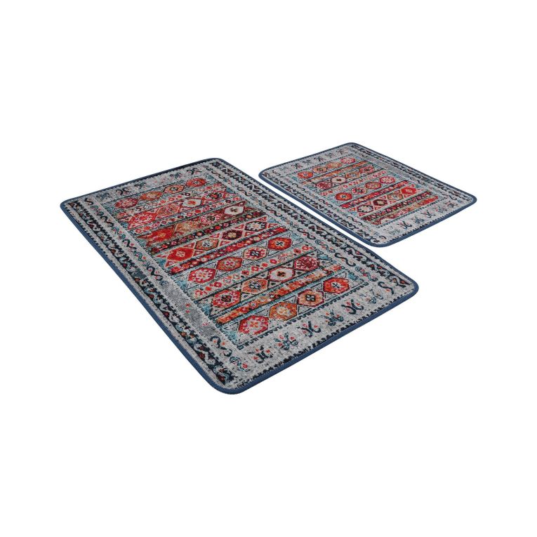 Set di 2 tappeti da bagno Gessi, Tappetino per bagno, Scendibagno, Pedana da bagno, 100x60 cm, Multicolore
