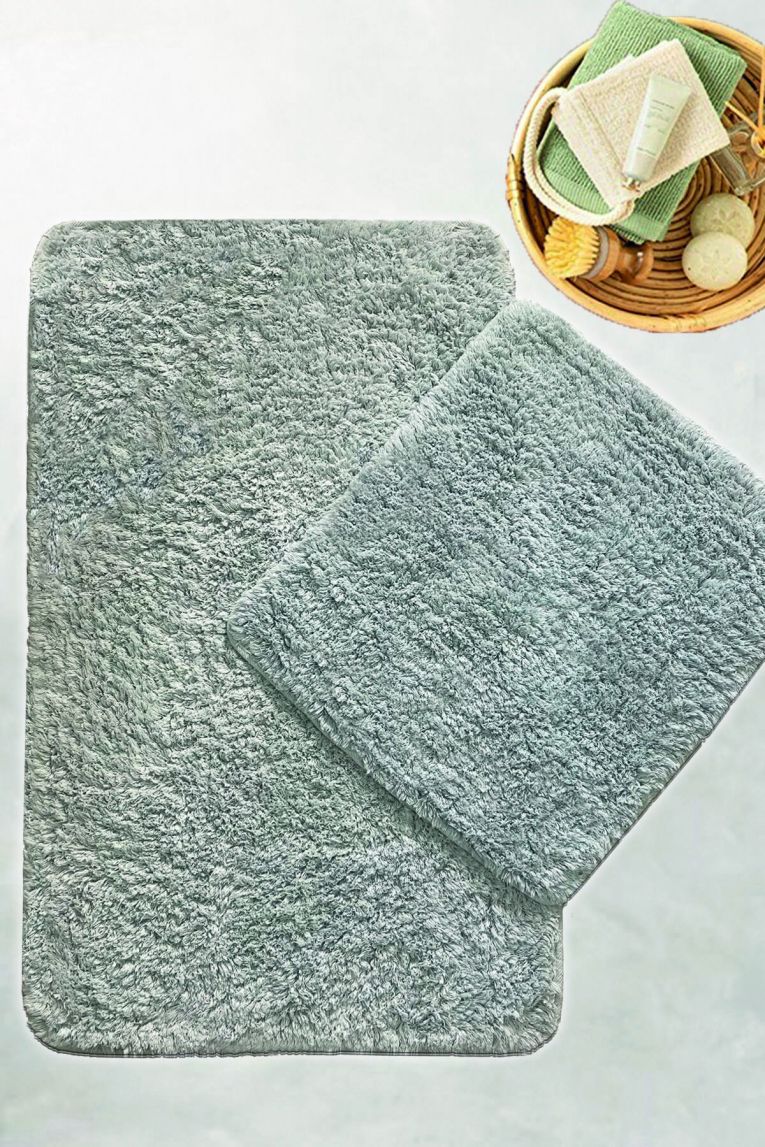 Set di 2 tappeti da bagno Mount Juliet, 100x60 cm, Grigio