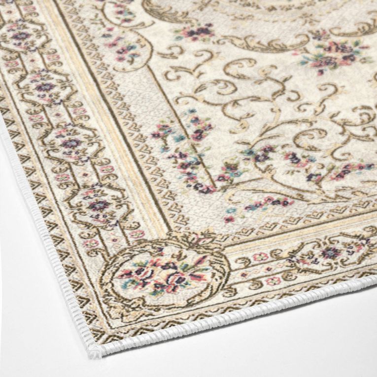 Set di 2 tappeti da bagno Predoi, Tappetino per bagno, Scendibagno, Pedana da bagno, 100x60 cm, Eleganza dorata