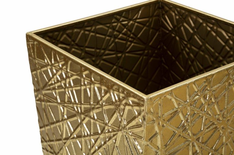 Set di 2 vasi Macae, Complemento d'arredo, Anfora, Accessorio d'arredo, 34x34 h90 cm, Oro