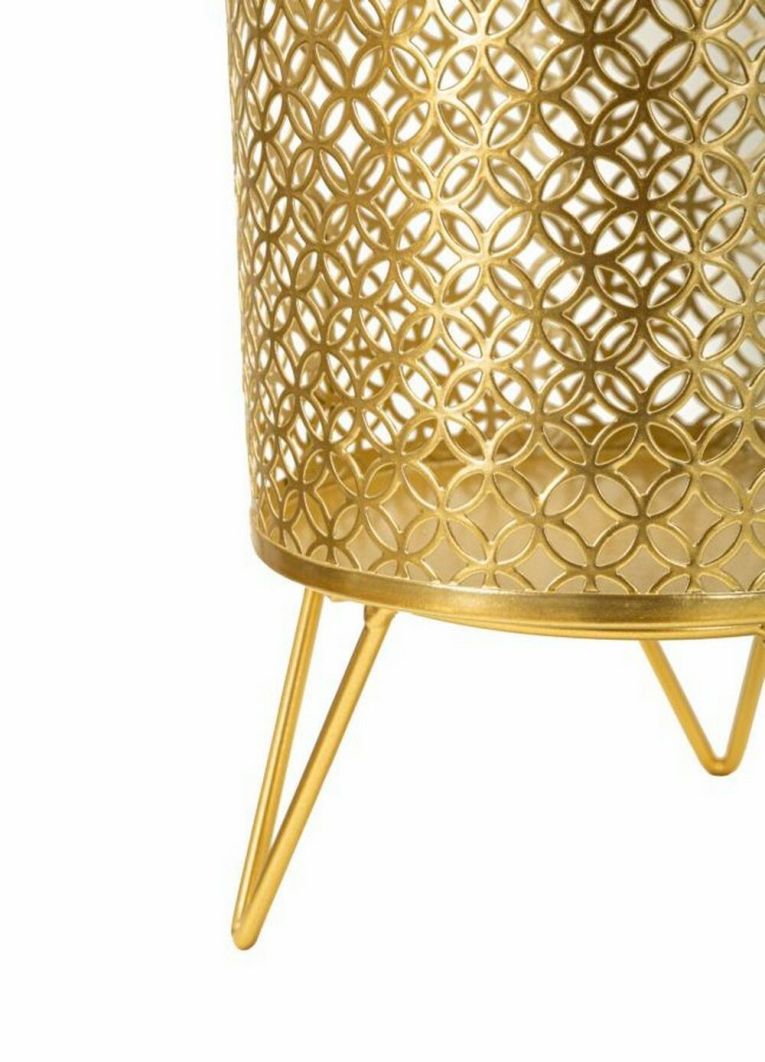 Set di 2 vasi Mormorolo, Complemento d'arredo, Articolo decorativo, Accessorio d'arredo, 16x16 h20 cm, Oro