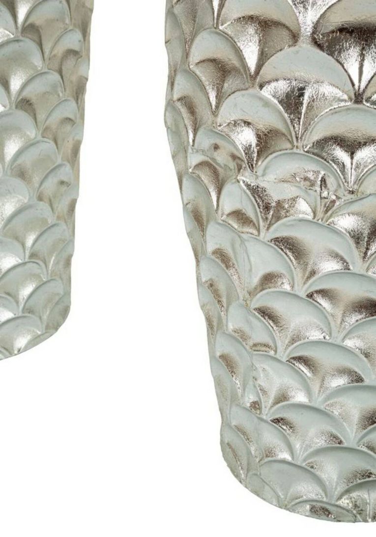 Set di 2 vasi Parana, Complemento d'arredo, Anfora, Accessorio d'arredo, 37x37 h92 cm, Argento