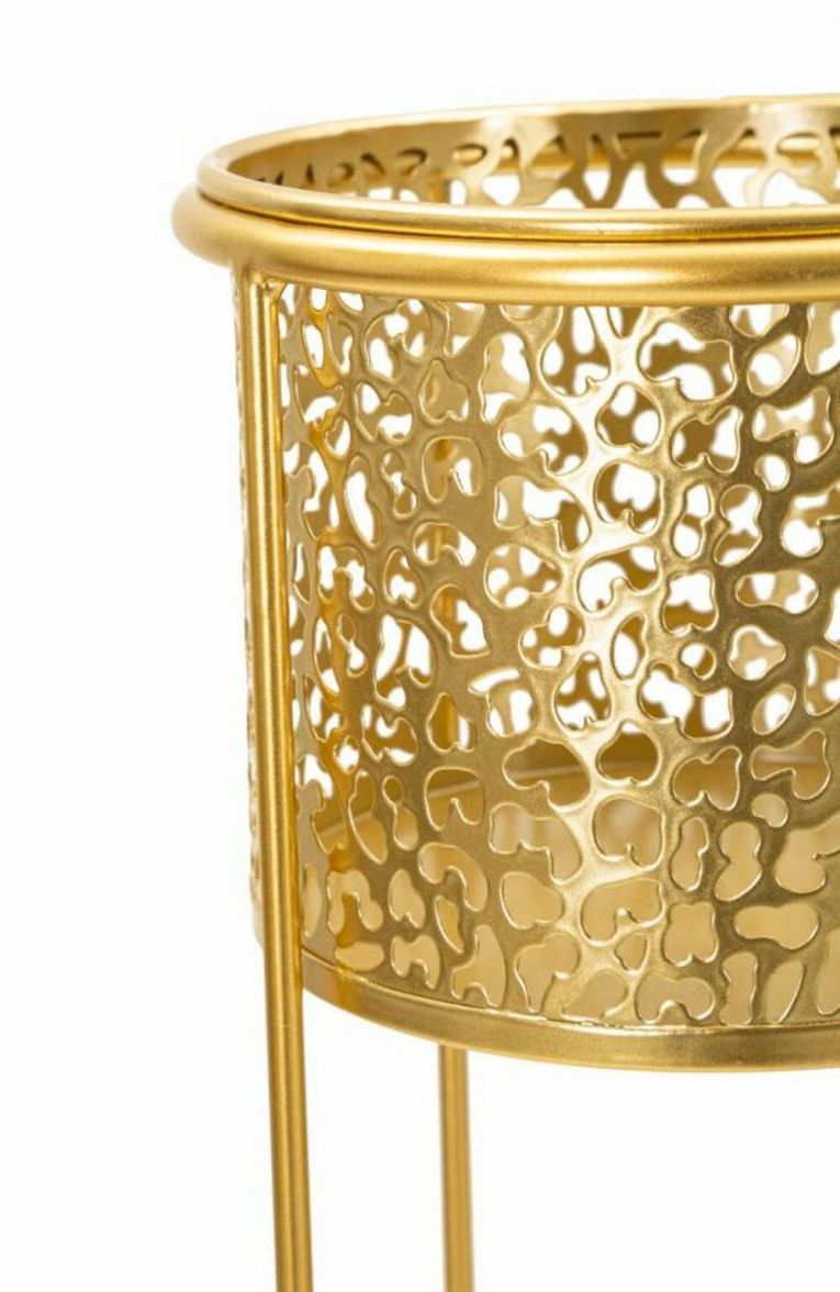 Set di 2 vasi Robert, Oro, 17x17 h46 cm