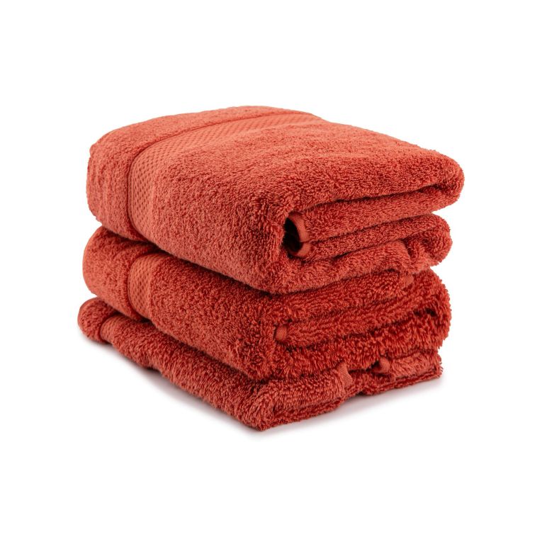 Set di 3 asciugamani Lewiston, 70x140 cm, Rosso