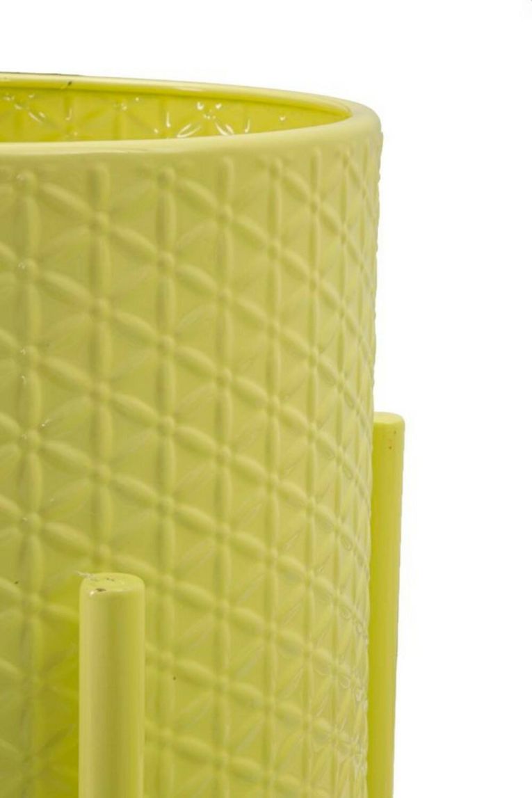 Set di 3 portavasi Cisterna, 36x36 h57 cm, Giallo