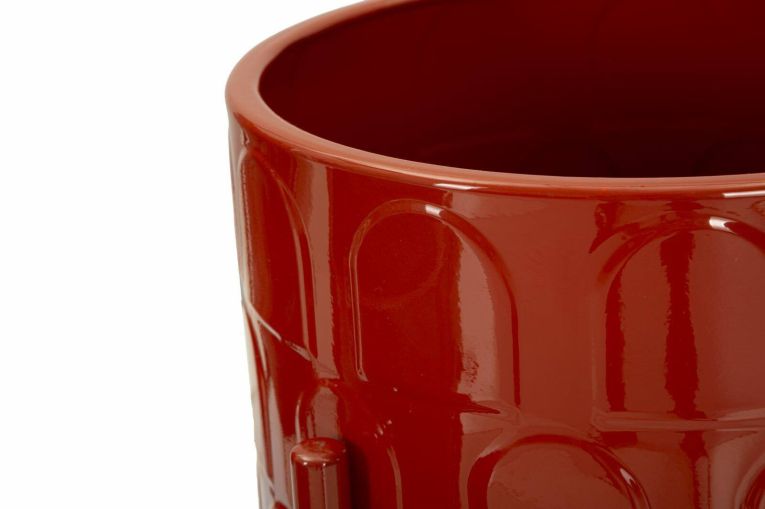 Set di 3 portavasi Cisterna, 36x36 h57 cm, Rosso