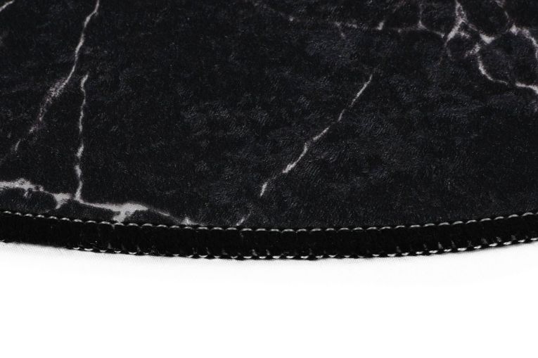 Set di 3 tappeti da bagno Mormanno, Tappetino per bagno, Scendibagno, Pedana da bagno, 100x60 cm, Nero e Bianco