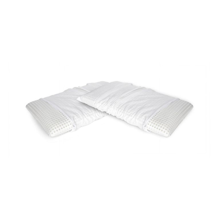Set di 4 guanciali Alloro, Made in Italy, 70x39 h10 cm, Bianco
