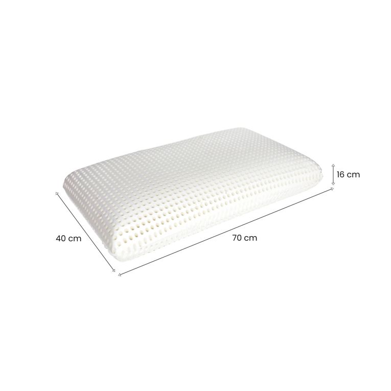 Set di 4 guanciali Basilico, Made in Italy, 70x40 h16 cm, Bianco