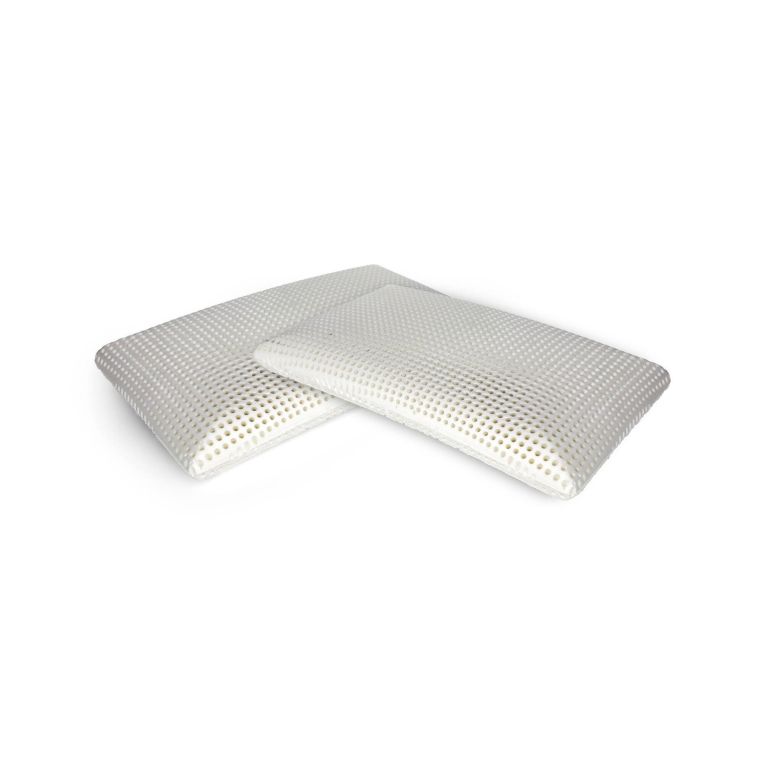Set di 4 guanciali Brandico, Cuscino per letto, Poggiatesta imbottito, Cuscinetto per camera da letto, Made in Italy, 70x40 h12 cm, Bianco