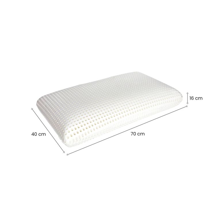 Set di 4 guanciali Cerfoglio, Made in Italy, 70x40 h16 cm, Bianco