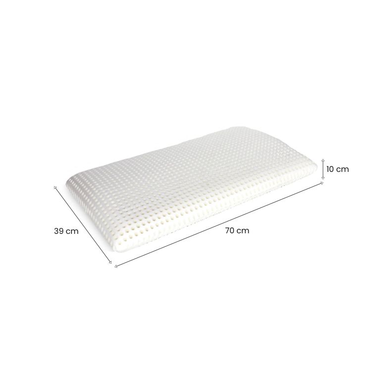 Set di 4 guanciali Menta, Made in Italy, 70x39 h10 cm, Bianco