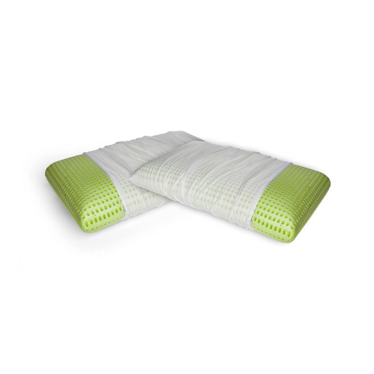 Set di 4 guanciali Rosmarino, Made in Italy, 70x40 h16 cm, Bianco