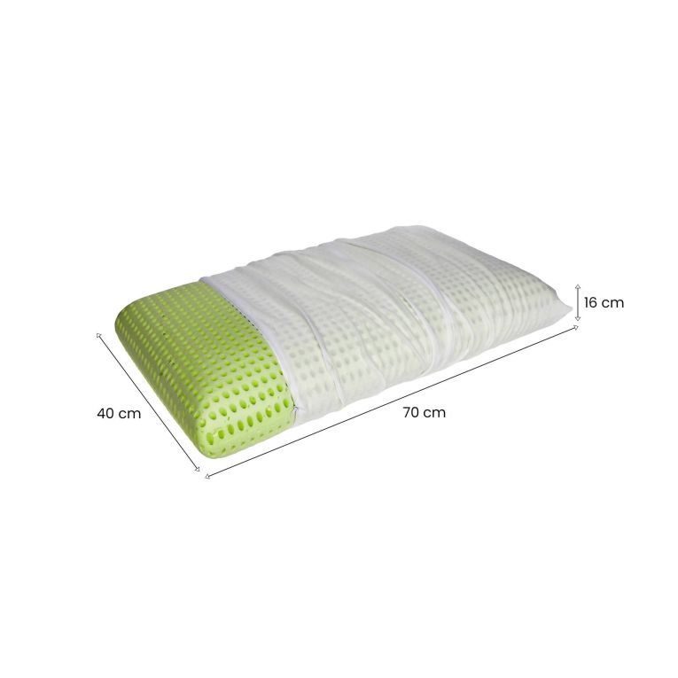 Set di 4 guanciali Rosmarino, Made in Italy, 70x40 h16 cm, Bianco