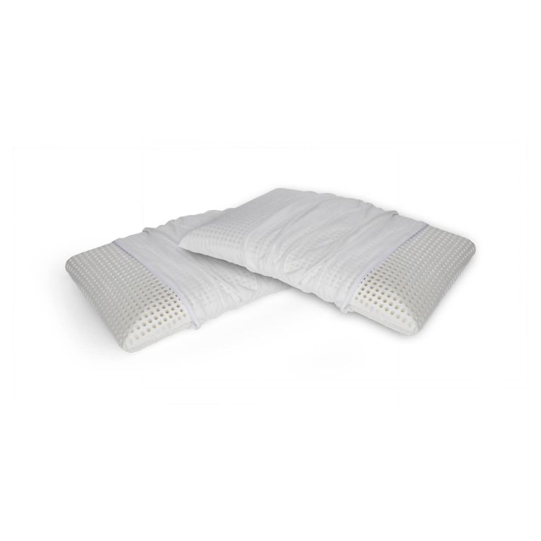 Set di 4 guanciali Timo, Made in Italy, 70x40 h12 cm, Bianco