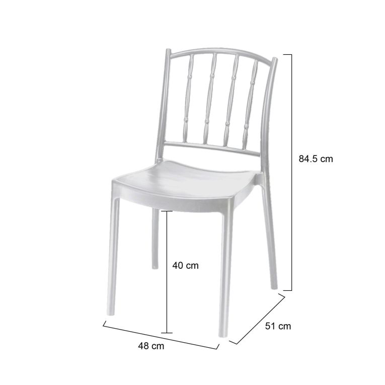 Set di 4 sedie da esterno anti sole bianco - Batam