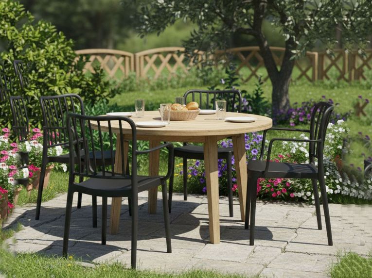 Set di 4 sedie da esterno Jember, 57x50 h82 cm, Antracite