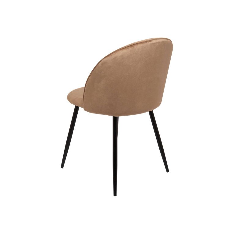 Set di 4 sedie imbottite eleganti in velluto beige - Achito