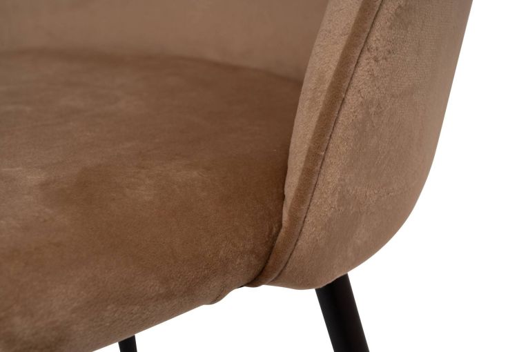 Set di 4 sedie imbottite eleganti in velluto beige - Achito