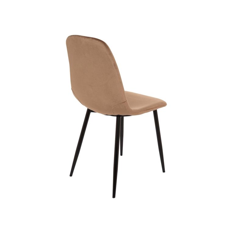 Set di 4 sedie pranzo imbottite in velluto beige - Arter