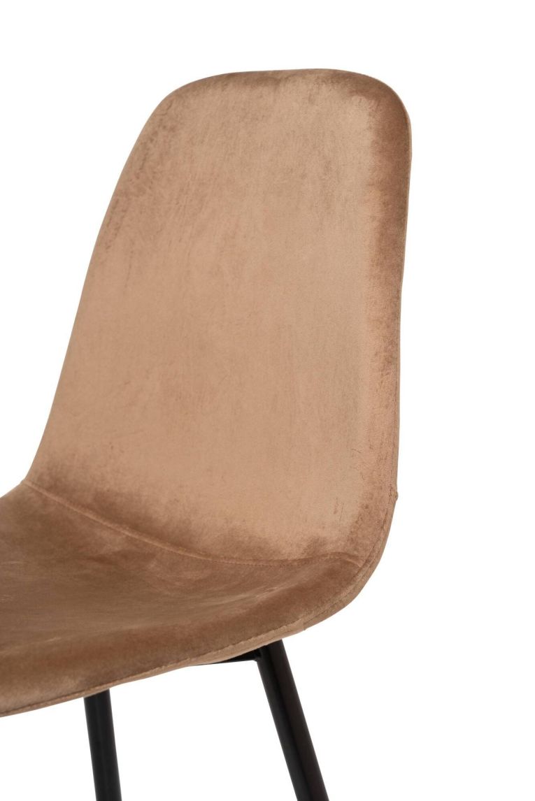 Set di 4 sedie pranzo imbottite in velluto beige - Arter