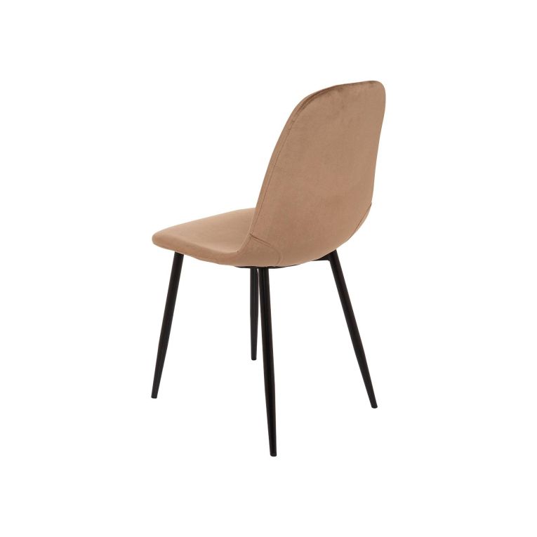 Set di 4 sedie pranzo imbottite in velluto beige - Arter