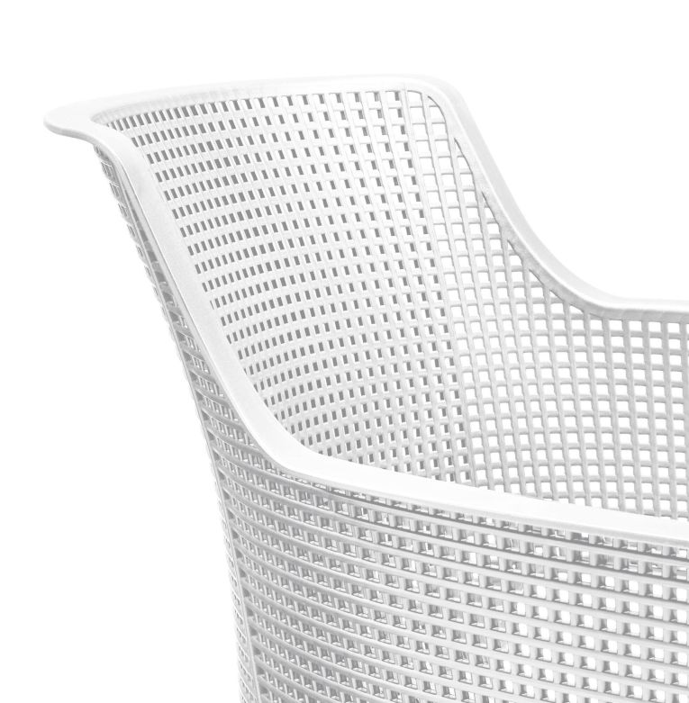 Set di 6 sedie da giardino impilabili bianco - Boisbriand