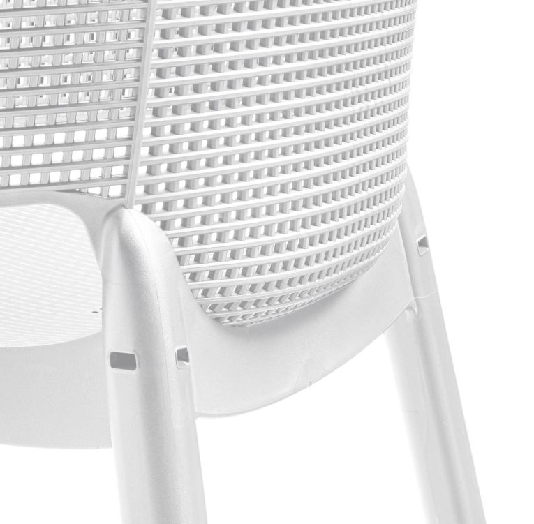 Set di 6 sedie da giardino impilabili bianco - Boisbriand