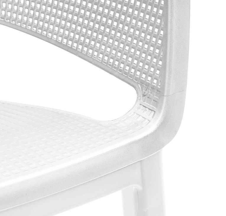 Set di 6 sedie da giardino impilabili bianco - Boisbriand