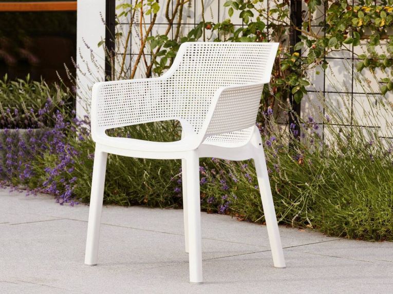 Set di 6 sedie da giardino impilabili bianco - Boisbriand