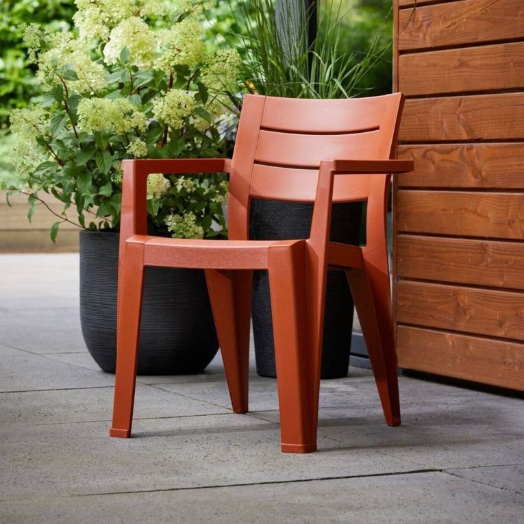 Set di 6 sedie da giardino impilabili multicolore - Courtenay