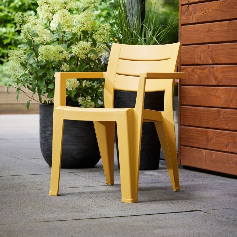 Set di 6 sedie da giardino impilabili multicolore - Courtenay