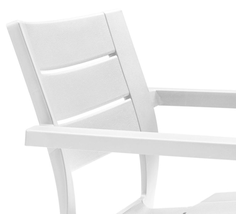 Set di 6 sedie da terrazzo impilabili bianco - Courtenay