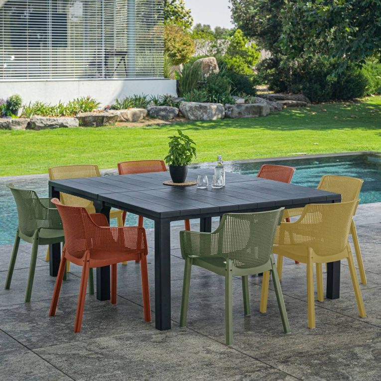Set di 6 sedie da terrazzo impilabili multicolore - Boisbriand