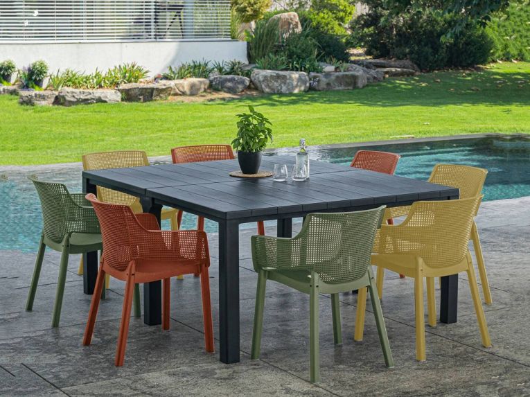 Set di 6 sedie da terrazzo impilabili multicolore - Boisbriand