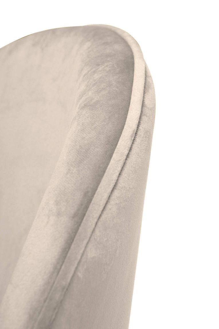 Set di 6 sedie eleganti imbottite in velluto grigio chiaro - Achito
