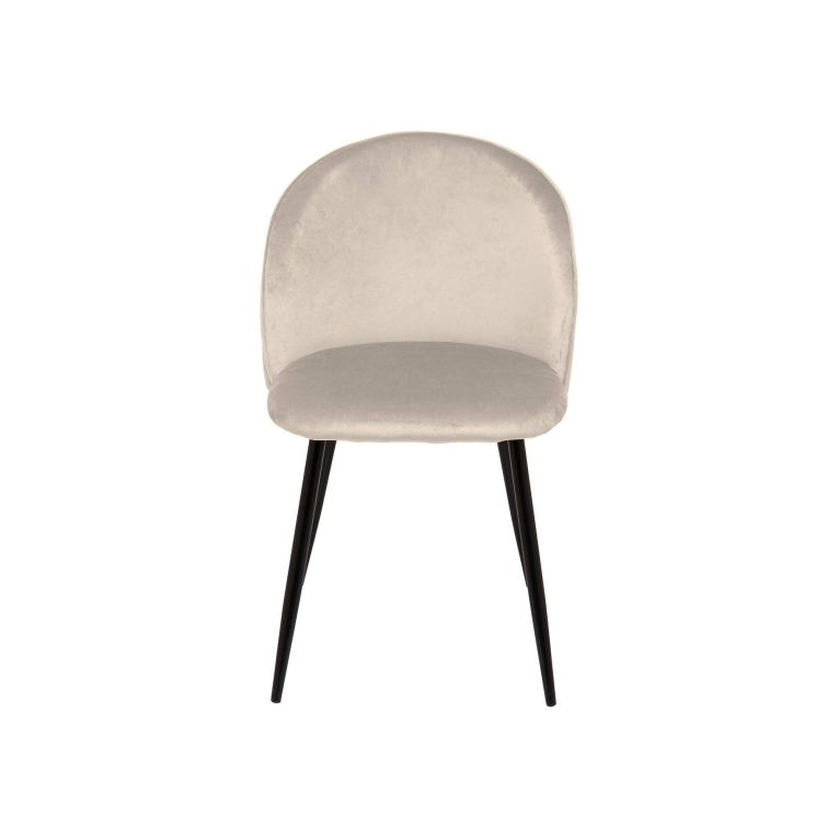 Set di 6 sedie eleganti imbottite in velluto grigio chiaro - Achito