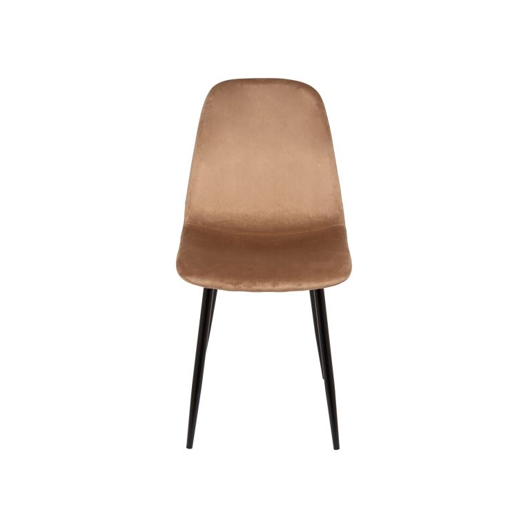Set di 6 sedie Pismo, Poltrona rivestita in velluto, Sedia da pranzo imbottita, Seduta per riunioni, 45x56h87 cm, Beige