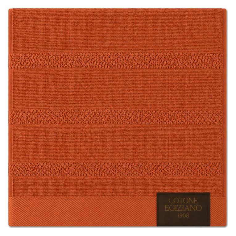 Set di Asciugamani Arancione 100% Cotone Egiziano Pettinato e Mercerizzato set da 2 - Saleneba Luxury