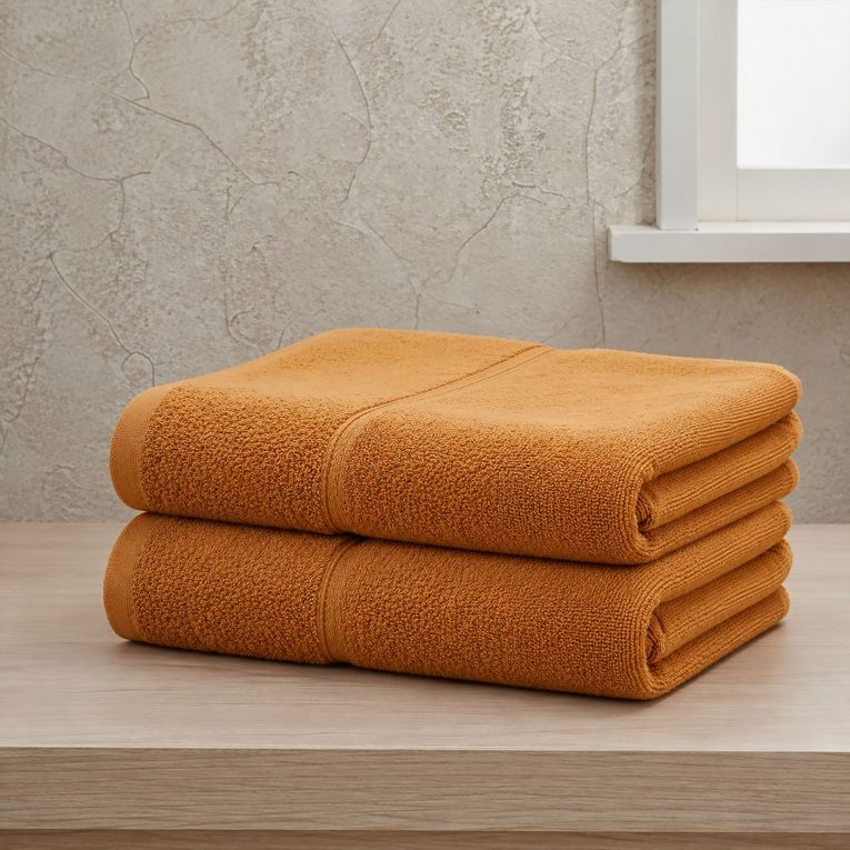 Set di Asciugamani Arancione 100% Puro Cotone set da 2 - Sanonefa Luxury
