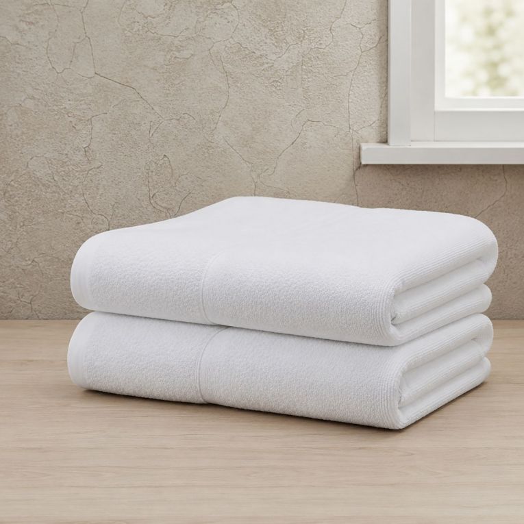 Set di Asciugamani Bianco 100% Puro Cotone set da 2 - Sanonefa Luxury