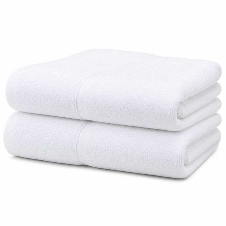 Set di Asciugamani Bianco 100% Puro Cotone set da 2 - Sanonefa Luxury