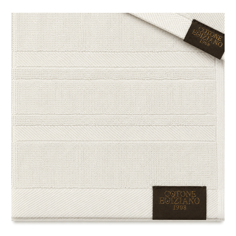 Set di Asciugamani Bianco Crema 100% Cotone Egiziano Pettinato e Mercerizzato set da 15 - Saleneba Luxury