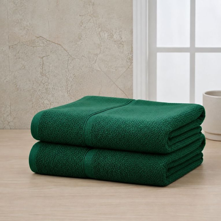Set di Asciugamani Verde 100% Puro Cotone set da 2 - Sanonefa Luxury