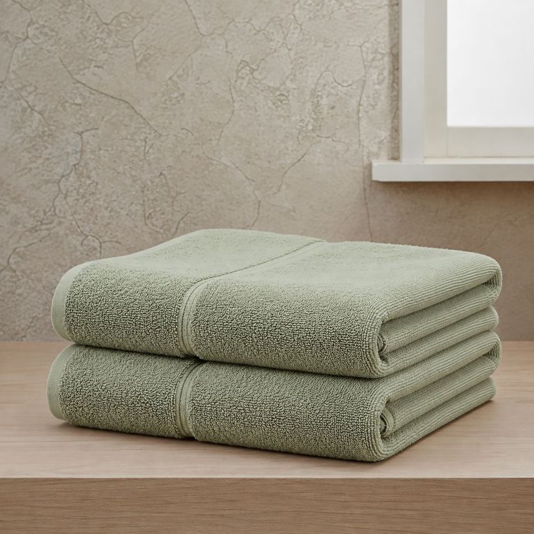 Set di Asciugamani Verde Menta 100% Puro Cotone set da 2 - Sanonefa Luxury