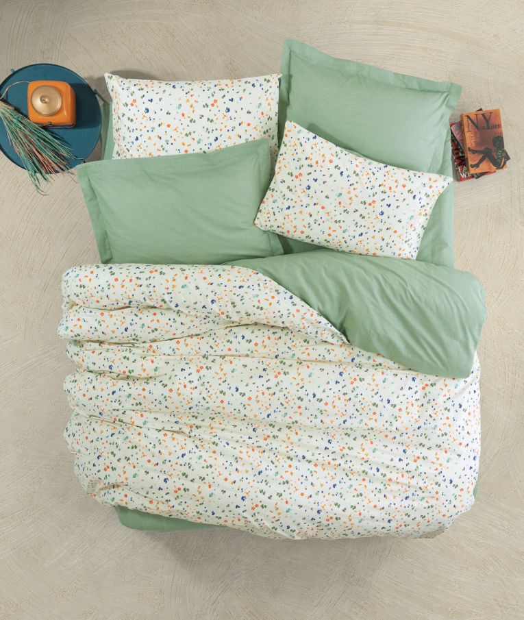 Set di copripiumino matrimoniale e 2 federe Bazetta, 240x220 cm, Misura copricuscini: 60x60 cm
