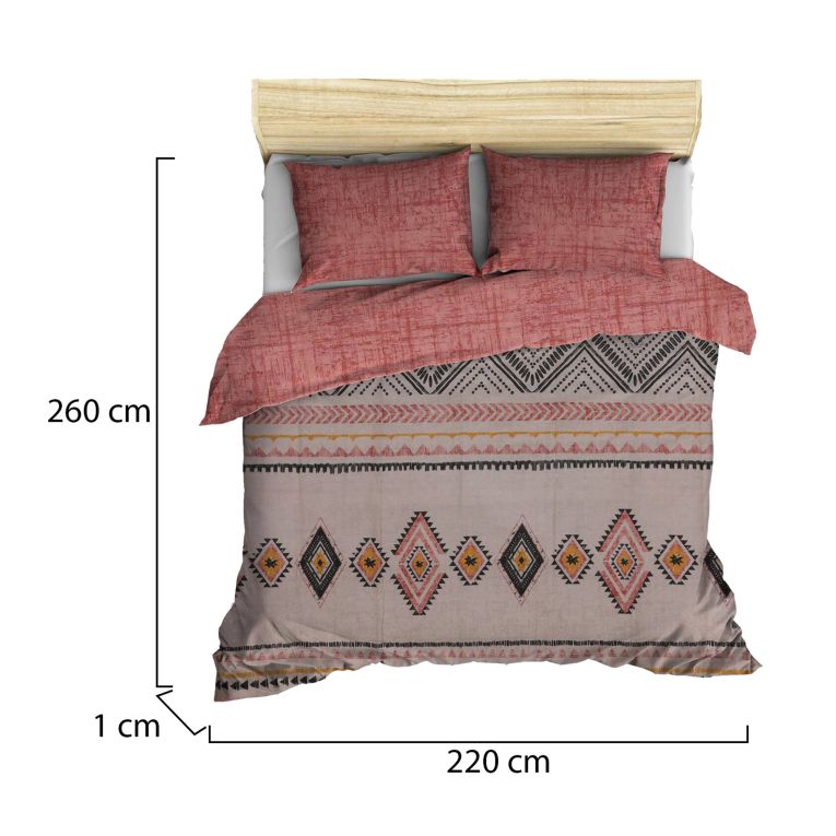 Set di copripiumino matrimoniale e 2 federe Grand River, Multicolore, 260x220 cm