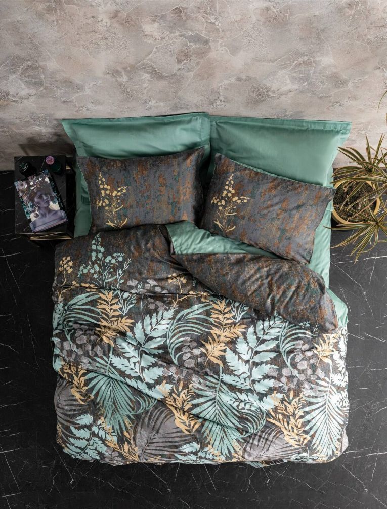 Set di copripiumino matrimoniale e 2 federe Macedonia, 260x220 cm, Misura copricuscini: 50x80 cm